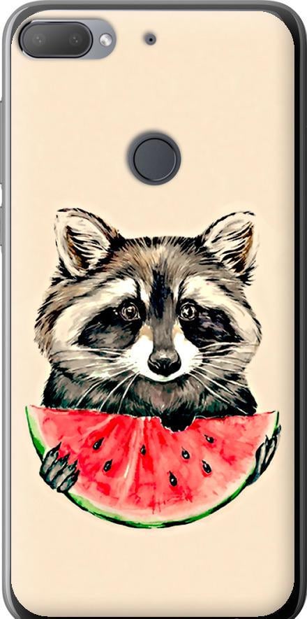 Чохол на HTC Desire 12 Plus Єнотик з кавуном (4605u-1485-42517)