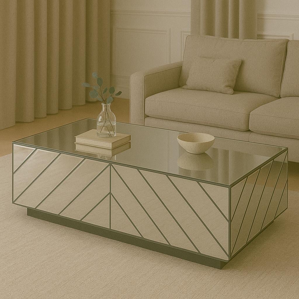 Стол зеркальный Фридрих 1000х600х450 мм Антрацитовый