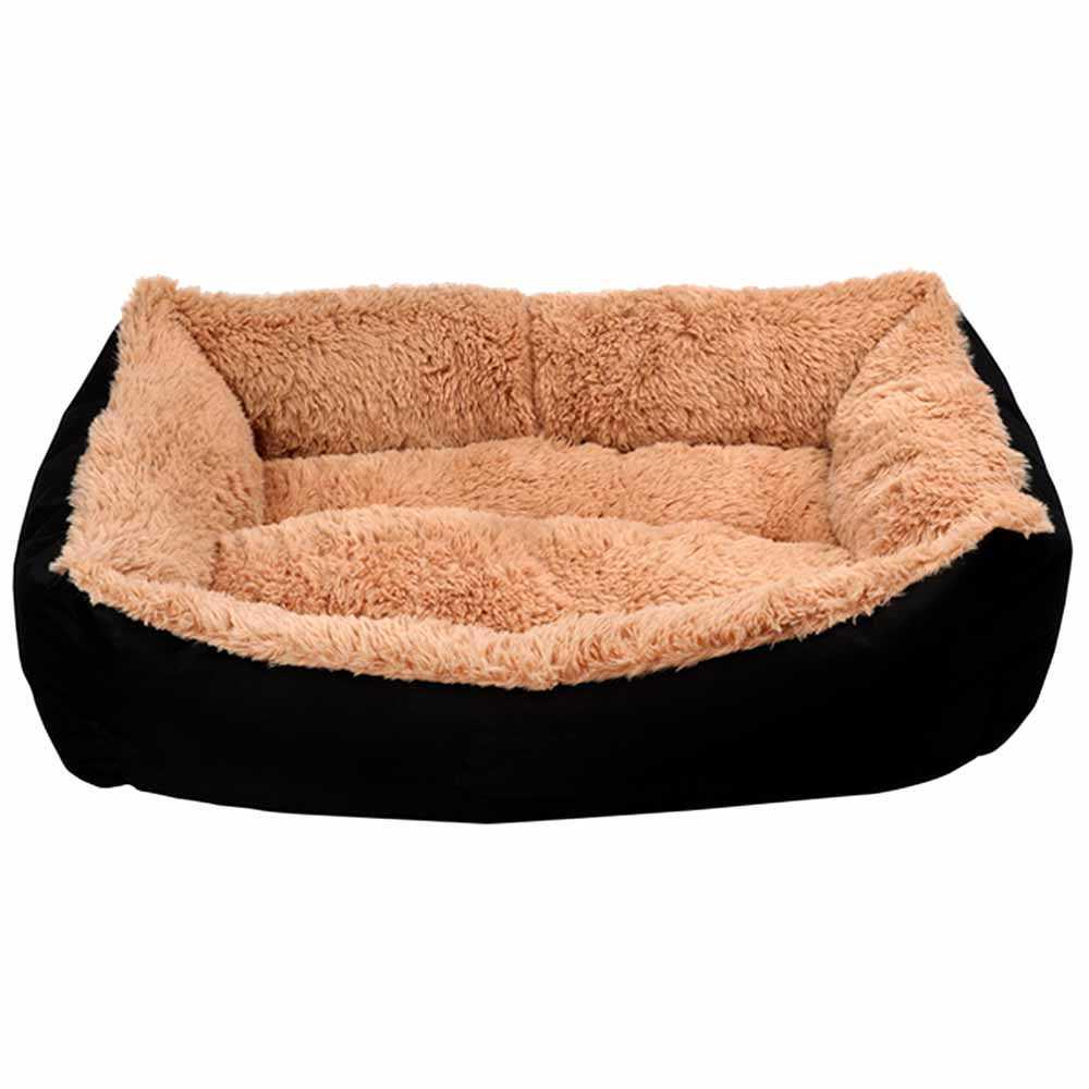 Лежак для животных Jellybean прямоугольный 78х60х22 см L Черный/Бежевый (VR08/1196)