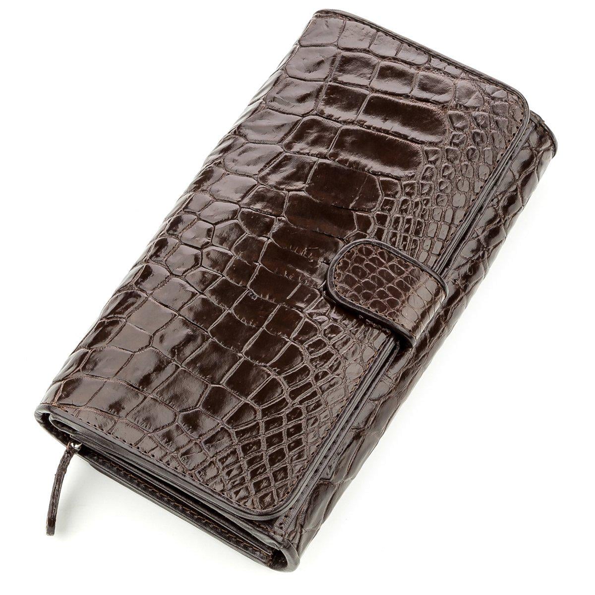 Клатч мужской Crocodile leather 18589 кожа Коричневый (23877)