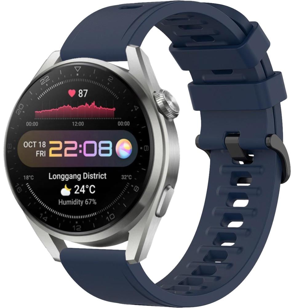 Ремешок Convex для Huawei Watch 3 Pro 22 мм Dark Blue (22563-5D)