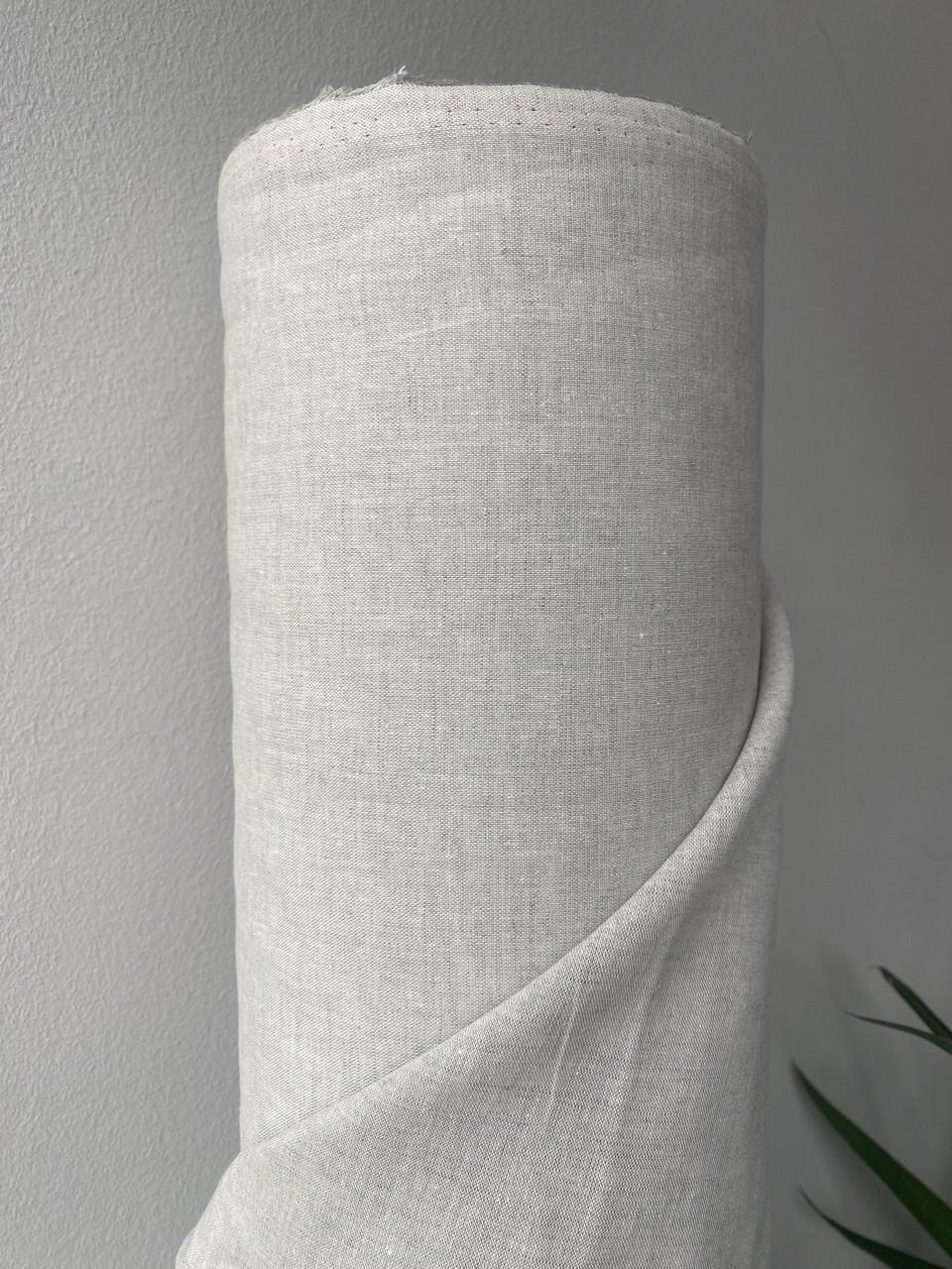 Тканина LINEN PLUS 51% льон та 49% бавовна 150 см 330 Сірий - фото 1