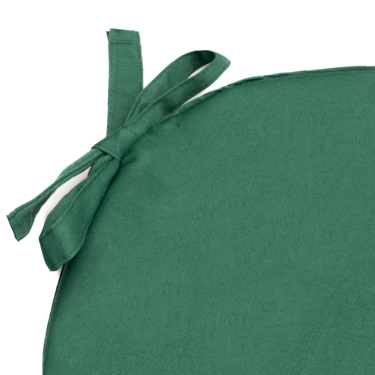 Подушка для стула/кресла/табурета Ø 40х5 см Темно-зеленый (2077798762) - фото 2