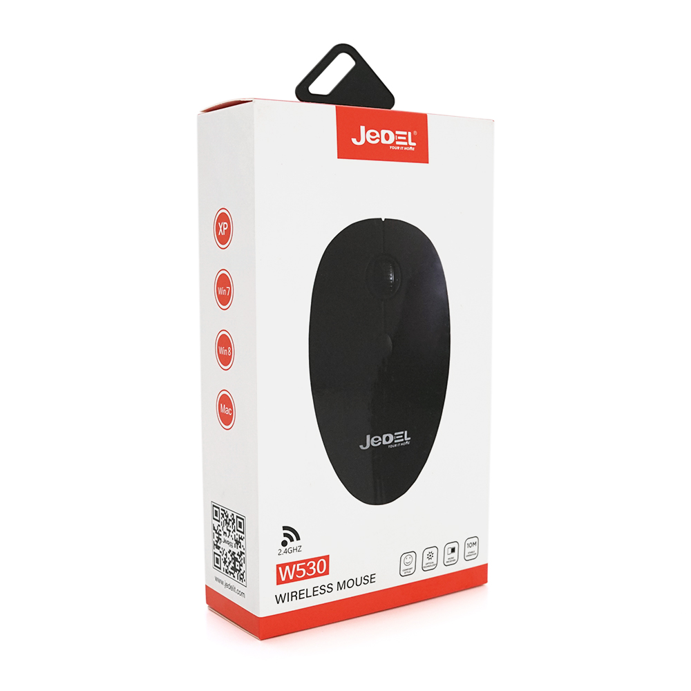 Комп'ютерна мишка бездротова Jedel W530 1000DPI Чорний (1317) - фото 2