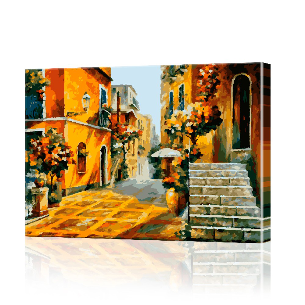Картина по номерам ArtSale Греческие улочки PBN0116 40х50 см