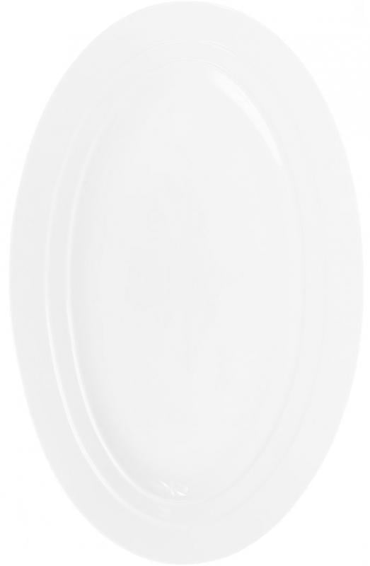 Блюдо фарфоровое City овальное 40х26 см Белый (32313877)