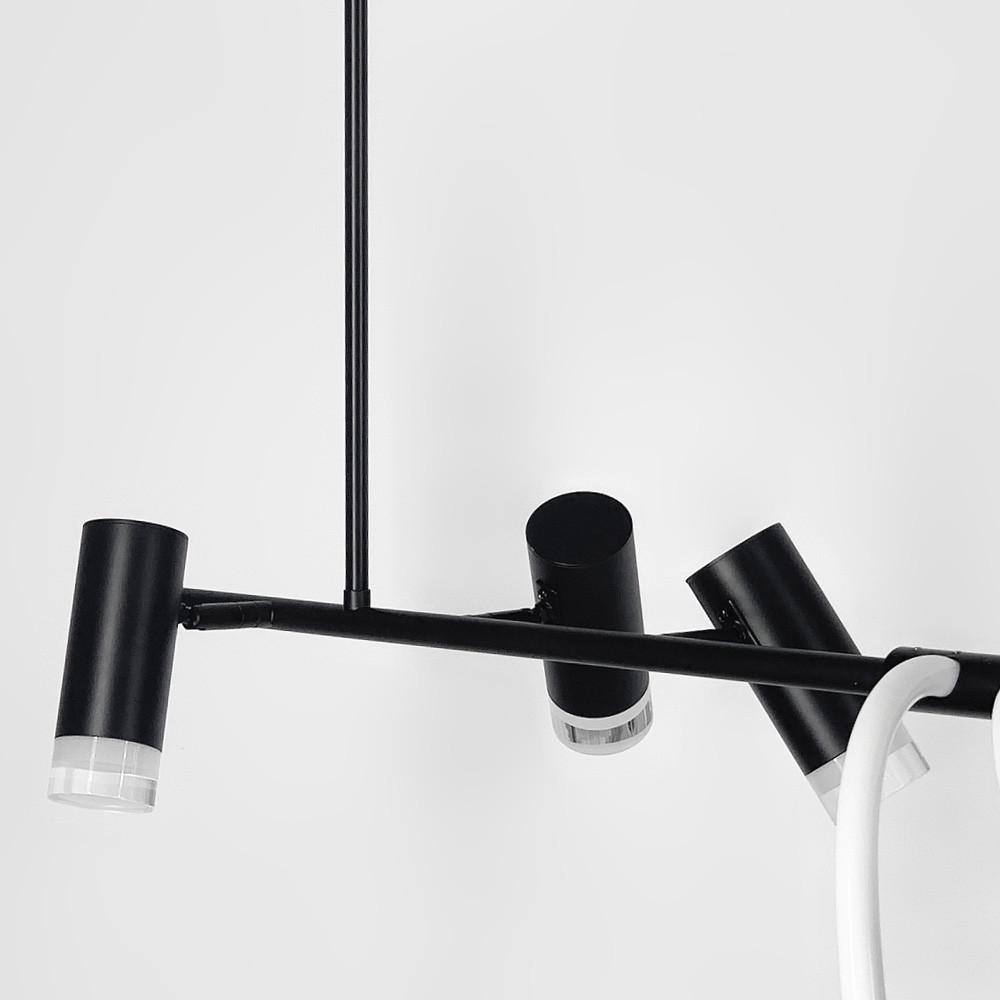 Люстра стильная удлиненная Led 150 см на 3 спота Черный (LF_MBJ 7-1500-3 BK) - фото 4