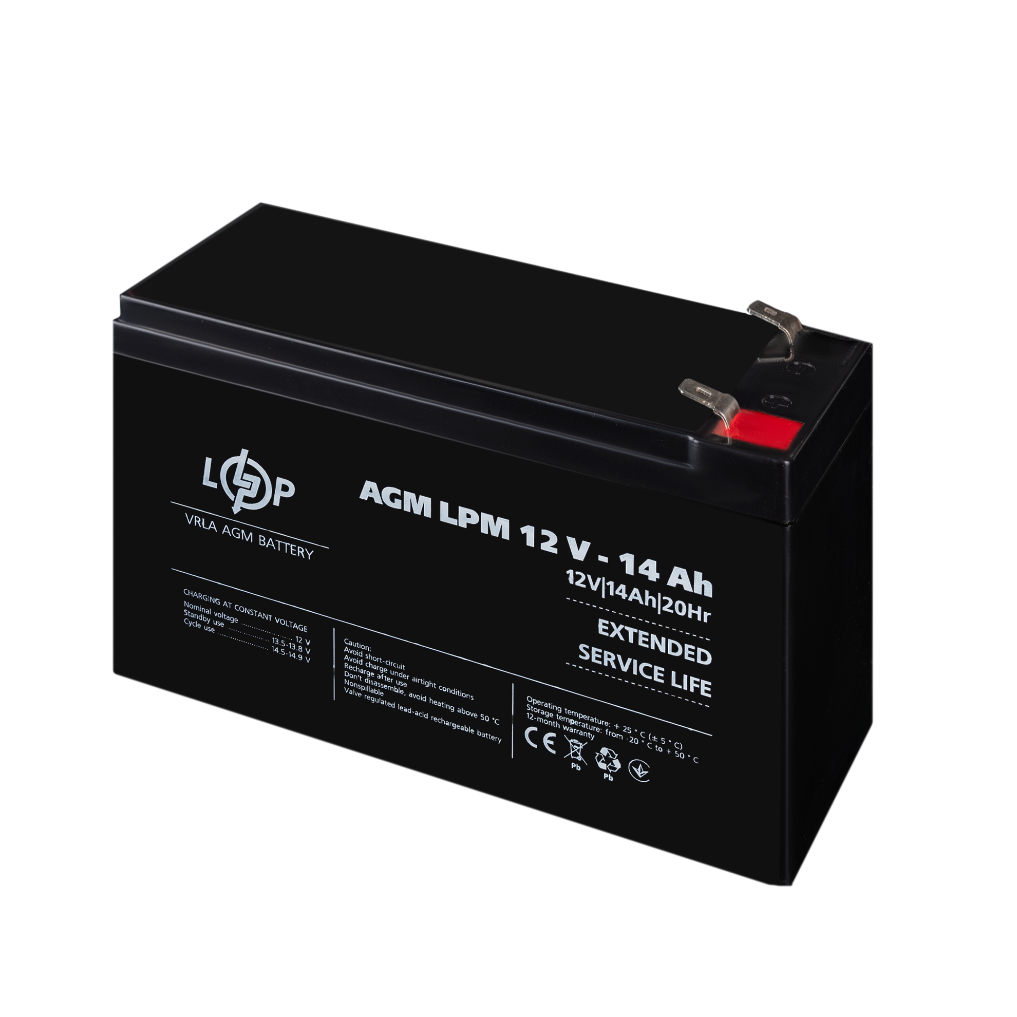 Акумулятор AGM LPM 12V 14 Ah - фото 4