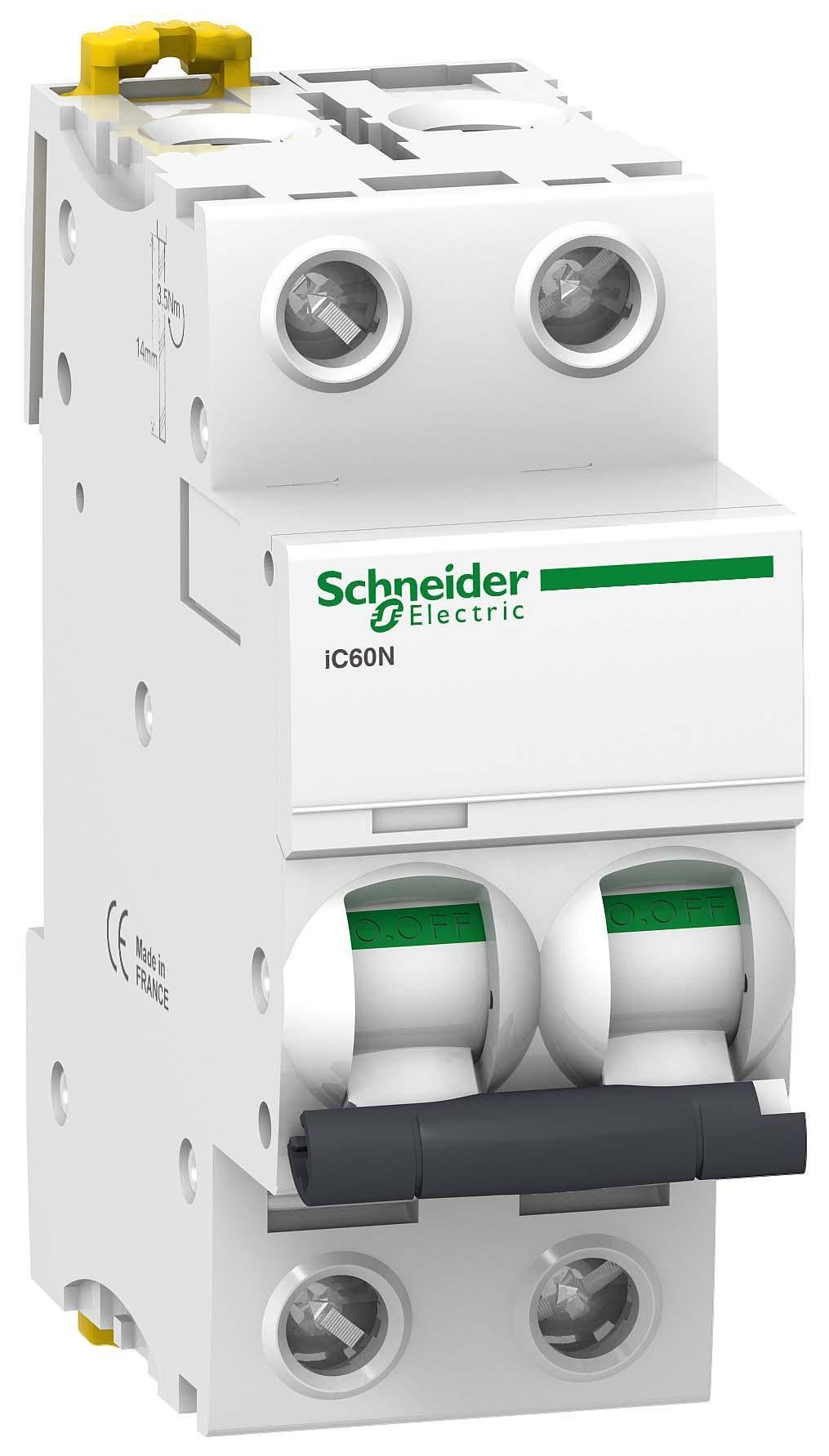 Автоматичний вимикач Schneider Electric Acti9 iC60N 2P 2A 6кА В (A9F73202)