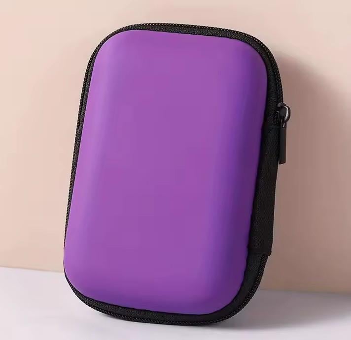 Органайзер для хранения аксессуаров и гаджетов с карабином для фиксации 11х7х4 см Фиолетовый