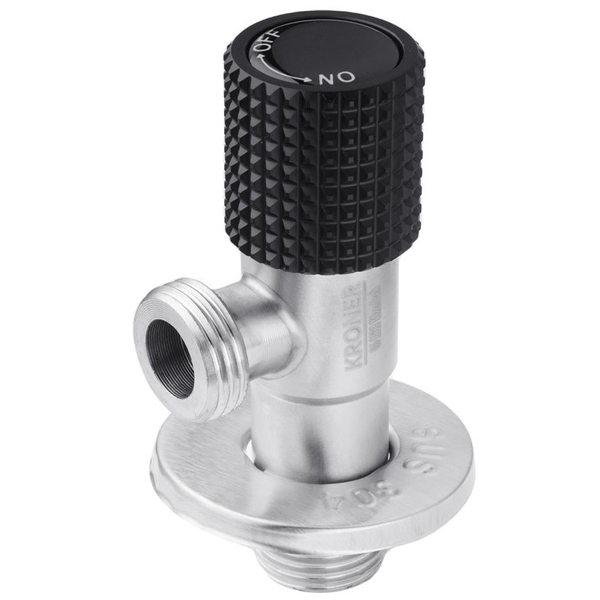 Кран кульовий Kroner KRP Edelstahl Klassisch-CHS201 CV031408 1/2" ЗЗ кутовий (173774)