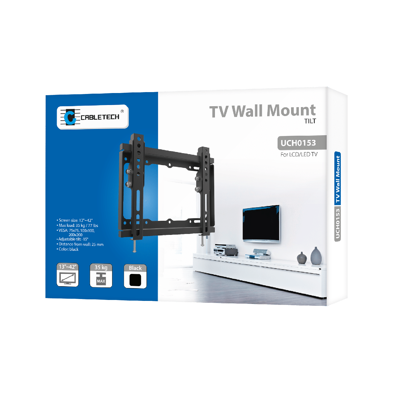 Крепление для телевизора Cabletech 13-42" Черный (UCH0153) - фото 2 Крепление для телевизора Cabletech 13-42" Черный (UCH0153) - фото 2