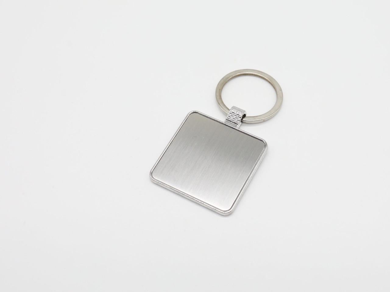 Основа под брелок для гравировки квадрат 40х40 мм Серебряный (771971677)
