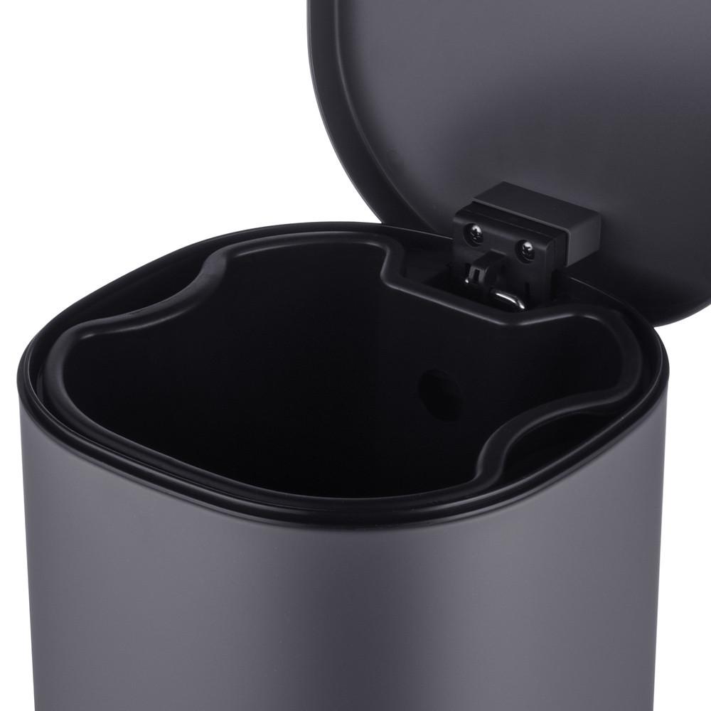 Мусорное ведро с плавным закрытием MIXXUS Premium Olivary-TC0105 овальное 5 л Графит (MI7063) - фото 7