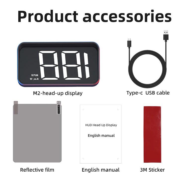 GPS-спидометр цифровой автомобильный HUD M2 с проекцией на стекло - фото 4
