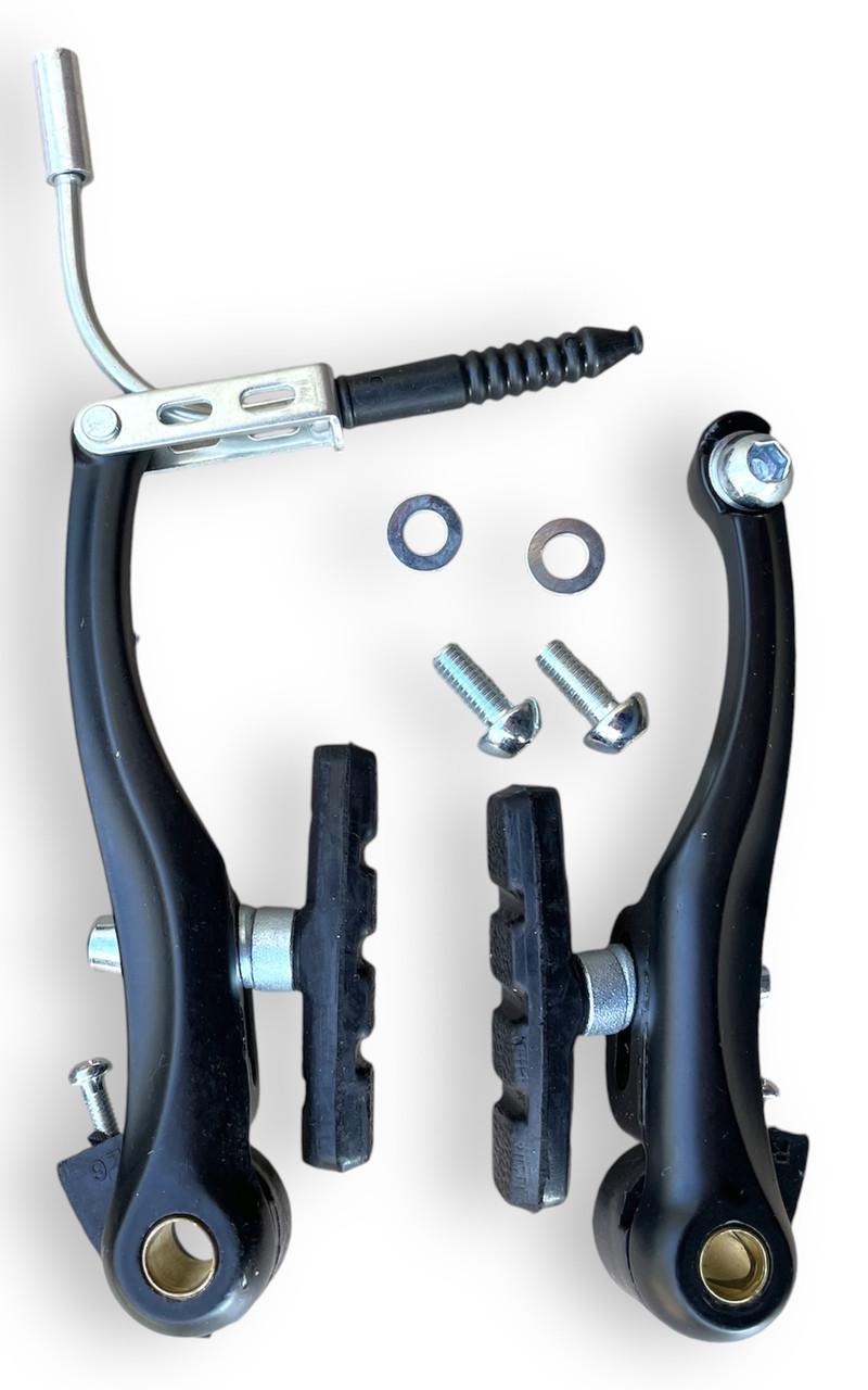 Гальмівний набір для велосипеда V-Brake повний комплект алюмінієві ручки гальма троси і кожухи Чорний - фото 4