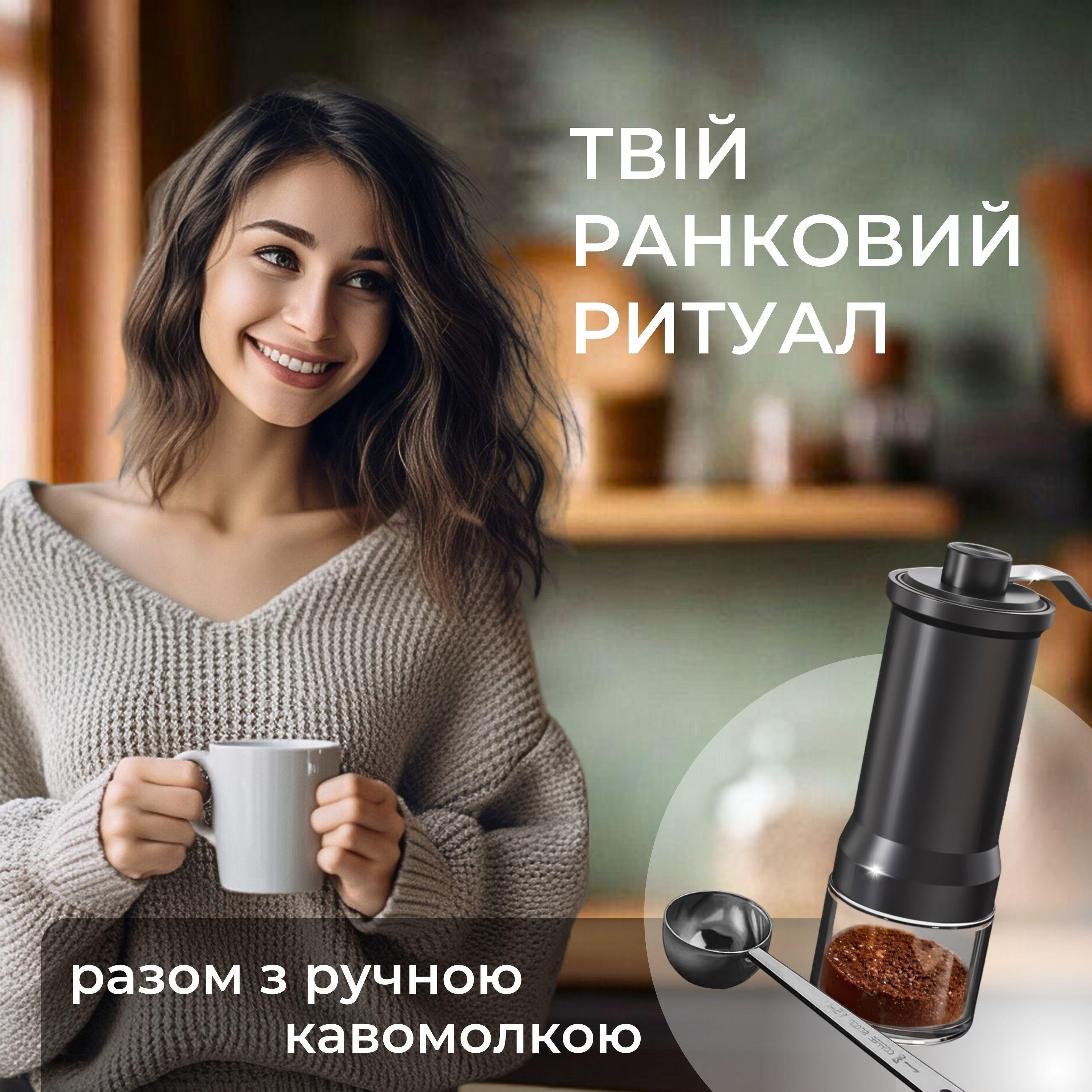 Кофемолка Joy of life с керамическими жерновами и ложкой (22825668) - фото 10