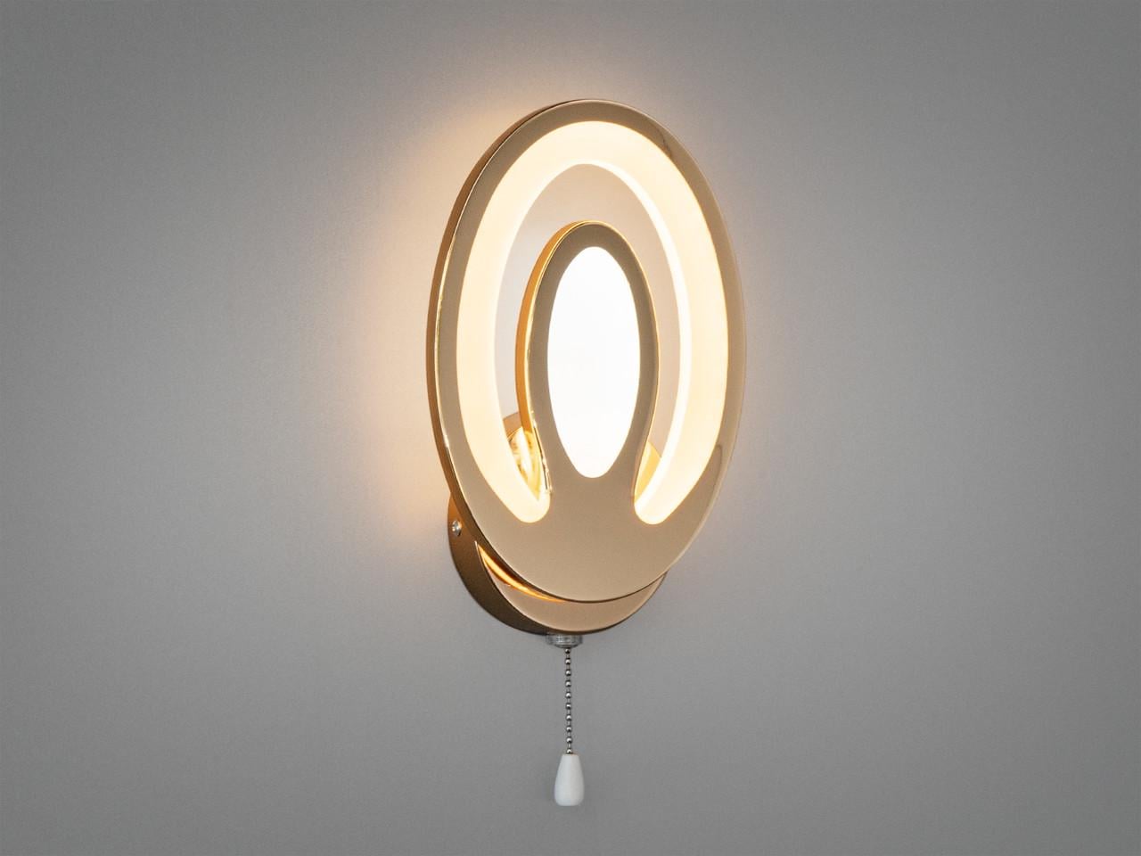 Бра LED для вітальні 2528/1G 17W 3 режими Золотий (2989125370) Бра LED для вітальні 2528/1G 17W 3 режими Золотий (2989125370)