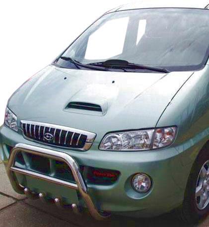 Кенгурятник WT003 CAN для Hyundai H200 H1 Starex 1998-2007 гг. нержавеющая сталь Хром