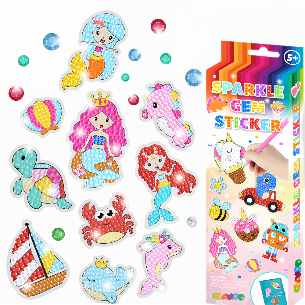 Набор для творчества и создания алмазных наклеек/стикеры с стразами для алмазной вышивки детский