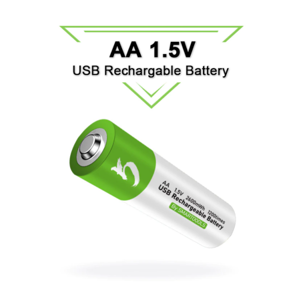 Батареї акумуляторні Smartoools АА 2600 mWh 1,5V з зарядкою Type-C Зелений (1034) - фото 3 Батареї акумуляторні Smartoools АА 2600 mWh 1,5V з зарядкою Type-C Зелений (1034) - фото 3