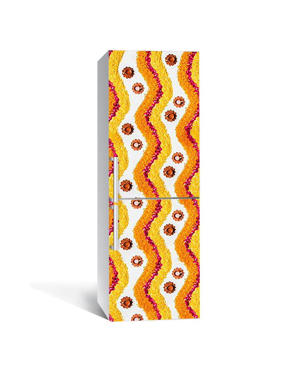 Наклейка 3D на холодильник Zatarga Узор из лепестков 650х2000 мм (1323453664)