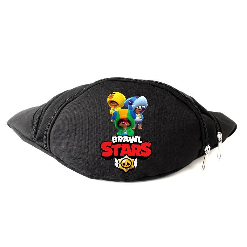 Поясная сумка-бананка Cappuchino toys Бравл Старс Три Леона BS-3Heroes Черный (1652387766)