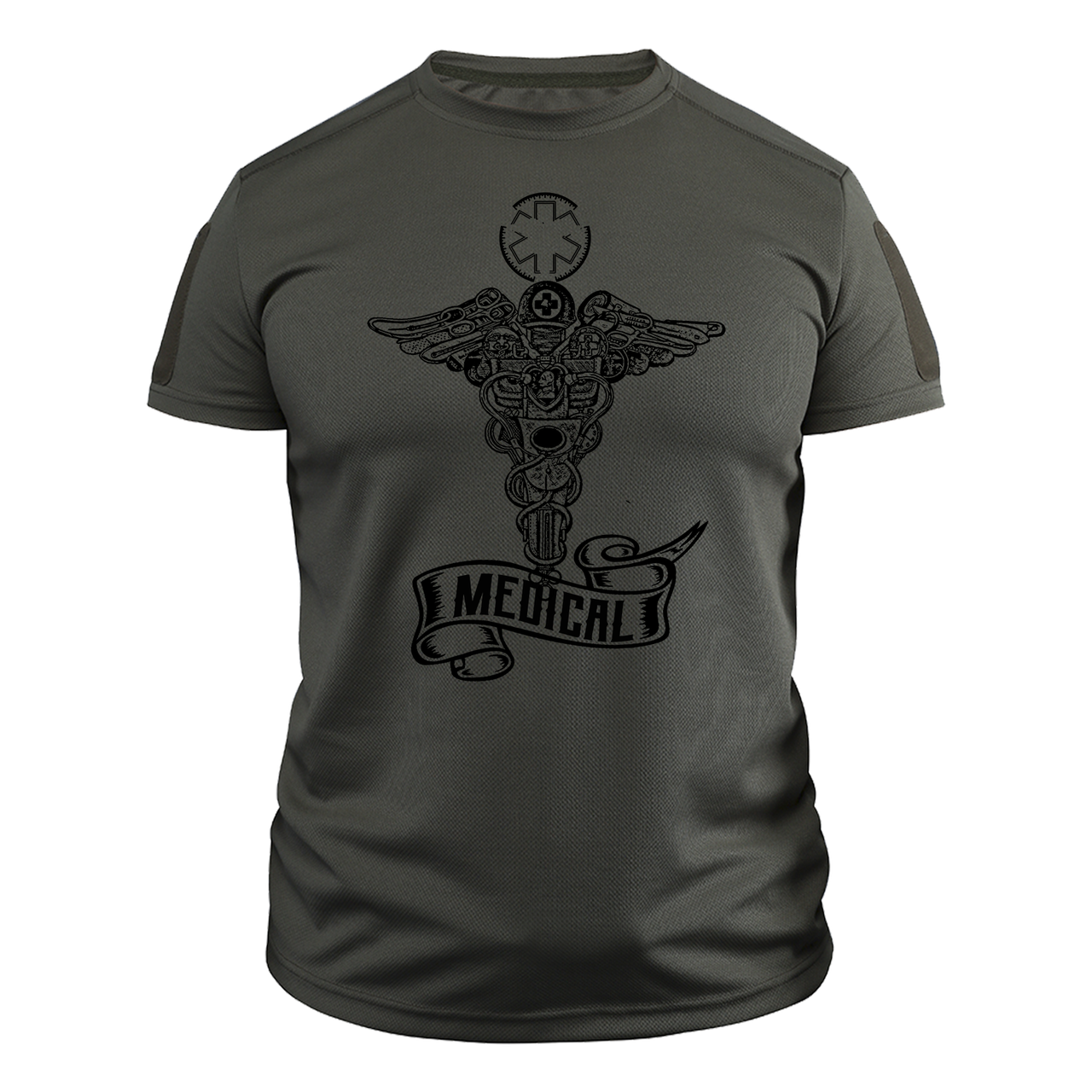 Футболка военная CoolMax Боевой медик XL Оливковый (TS-C-114-XL)