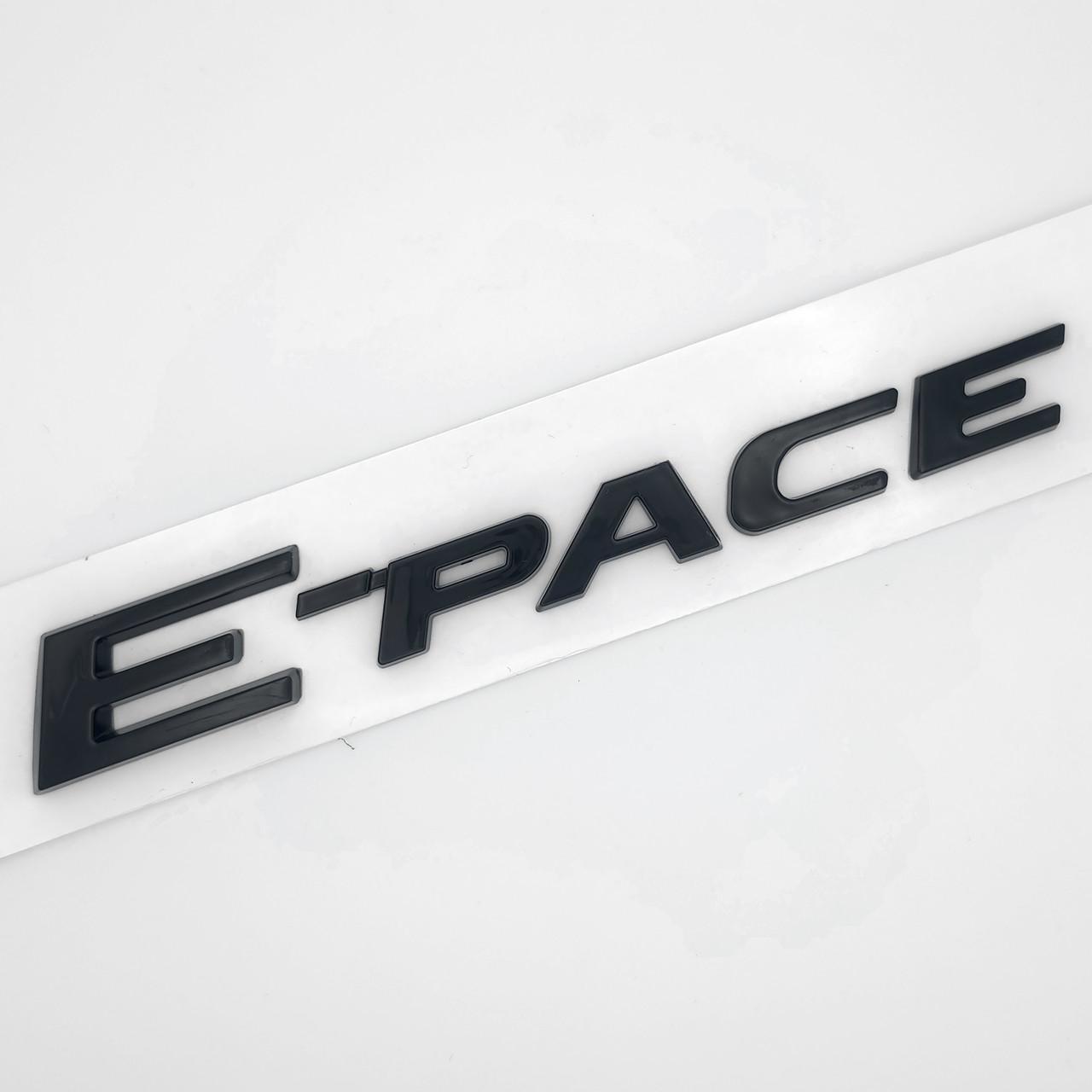Эмблема надпись E-pace Jaguar ABS 17х2,3 см Черный глянцевый (3035595893)