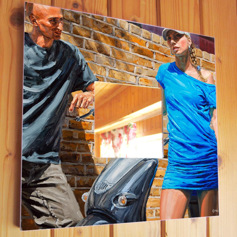 Зеркало с рисунком Реализм Пара 260х260 мм (M00333)