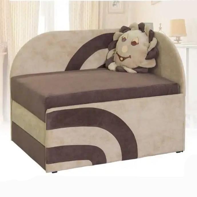 Диван раскладной Мебель-Сервис Дюк выдвижной ДСП/дерево ткань Дота Коричневый