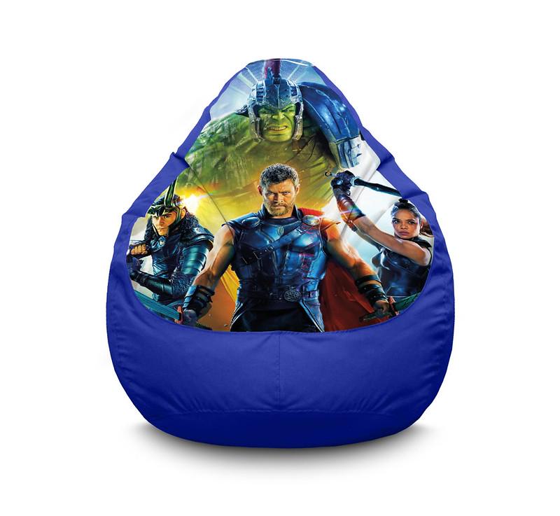 Кресло мешок iPuff Hulk Thor Loki and Valkyrie Оксфорд XXXL 100х135 см Синий