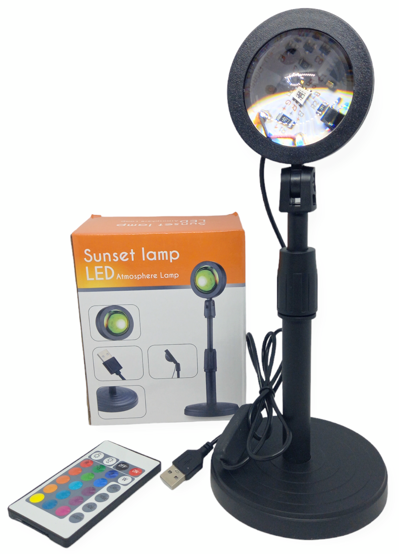 Светильник проекционный Sunset lamp А8 с эффектом рассвета и заката с пультом USB и 4 режимами освещения - фото 10 Светильник проекционный Sunset lamp А8 с эффектом рассвета и заката с пультом USB и 4 режимами освещения - фото 10