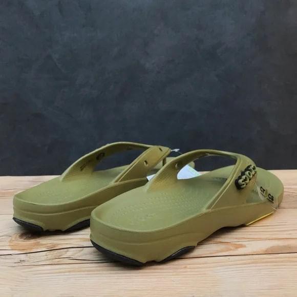 В'єтнамки чоловічі Crocs All-Terrain Flip Aloe р. 43-44 Оливковий (15127) - фото 9