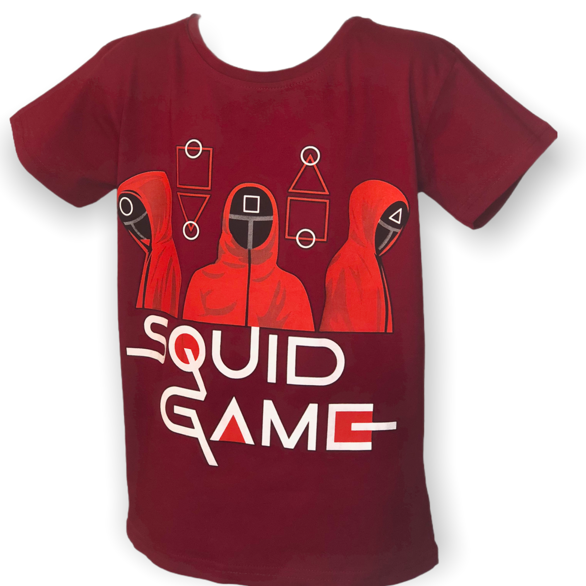 Футболка для хлопчика Гра в кальмари Squid qame 140 см Бордовий