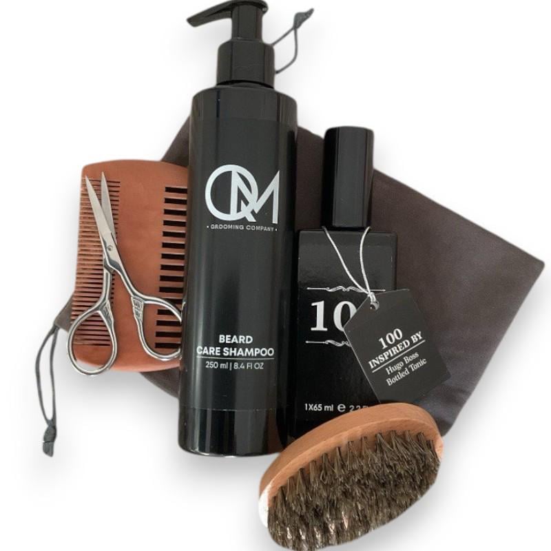 Набор по уходу за бородой шампунь для бороды QM/парфюм Hugo Boss Bottled Tonic (0008М)