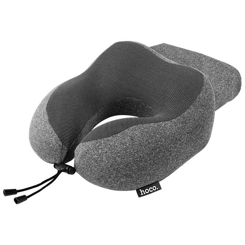 Подушка дорожня Hoco HX70 анатомічна U-подібна для шиї з ефектом пам'яті Сірий (17590)