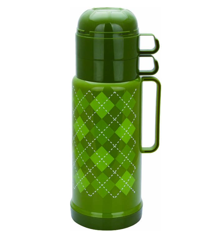 Термос со стеклянной колбой Con Brio 1 л Зеленый (CB-352)