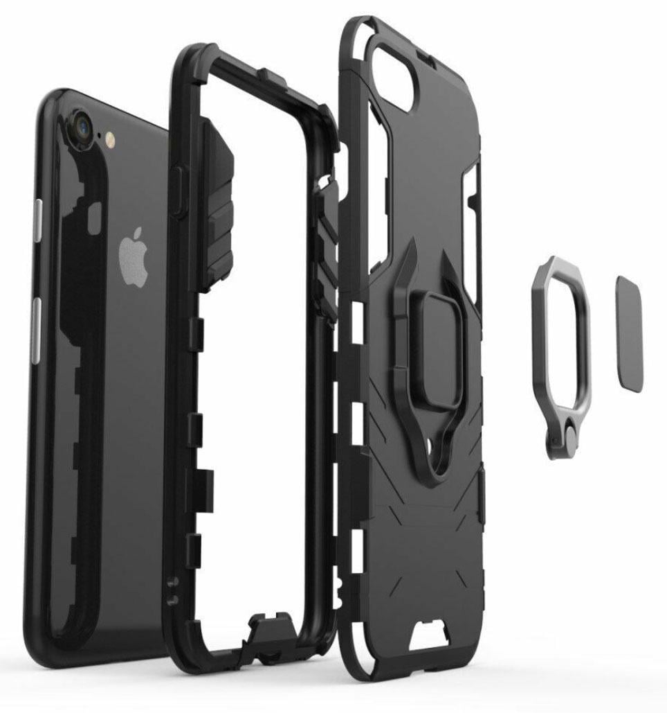 Чехол бампер Primolux Ring Armor для Apple iPhone SE / iPhone SE 2 / iPhone SE 3 - Black - фото 5