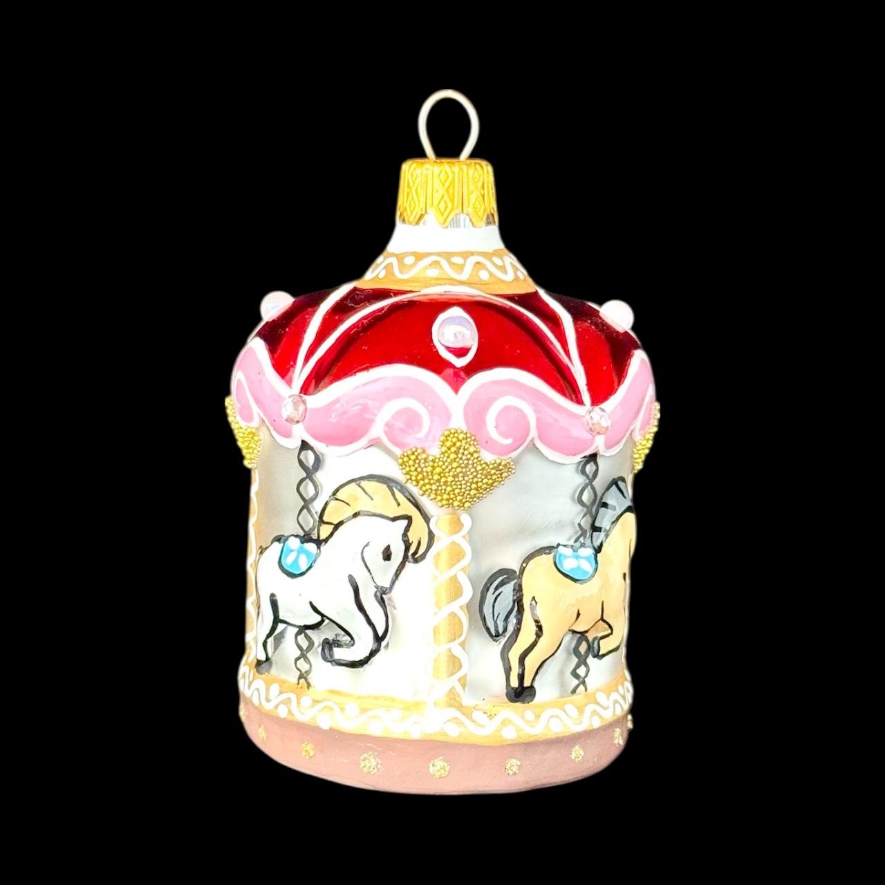 Іграшка на ялинку Карусель зі скла (F-227-1) - фото 2 Іграшка на ялинку Карусель зі скла (F-227-1) - фото 2