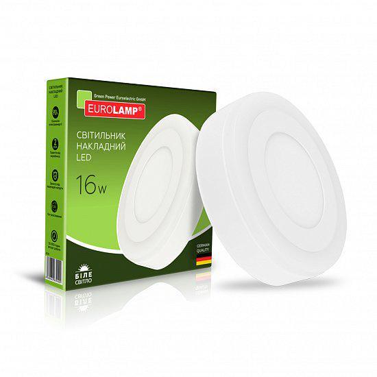 Светильник накладной LED Eurolamp круглый 16W 4000K (24439202) Светильник накладной LED Eurolamp круглый 16W 4000K (24439202)