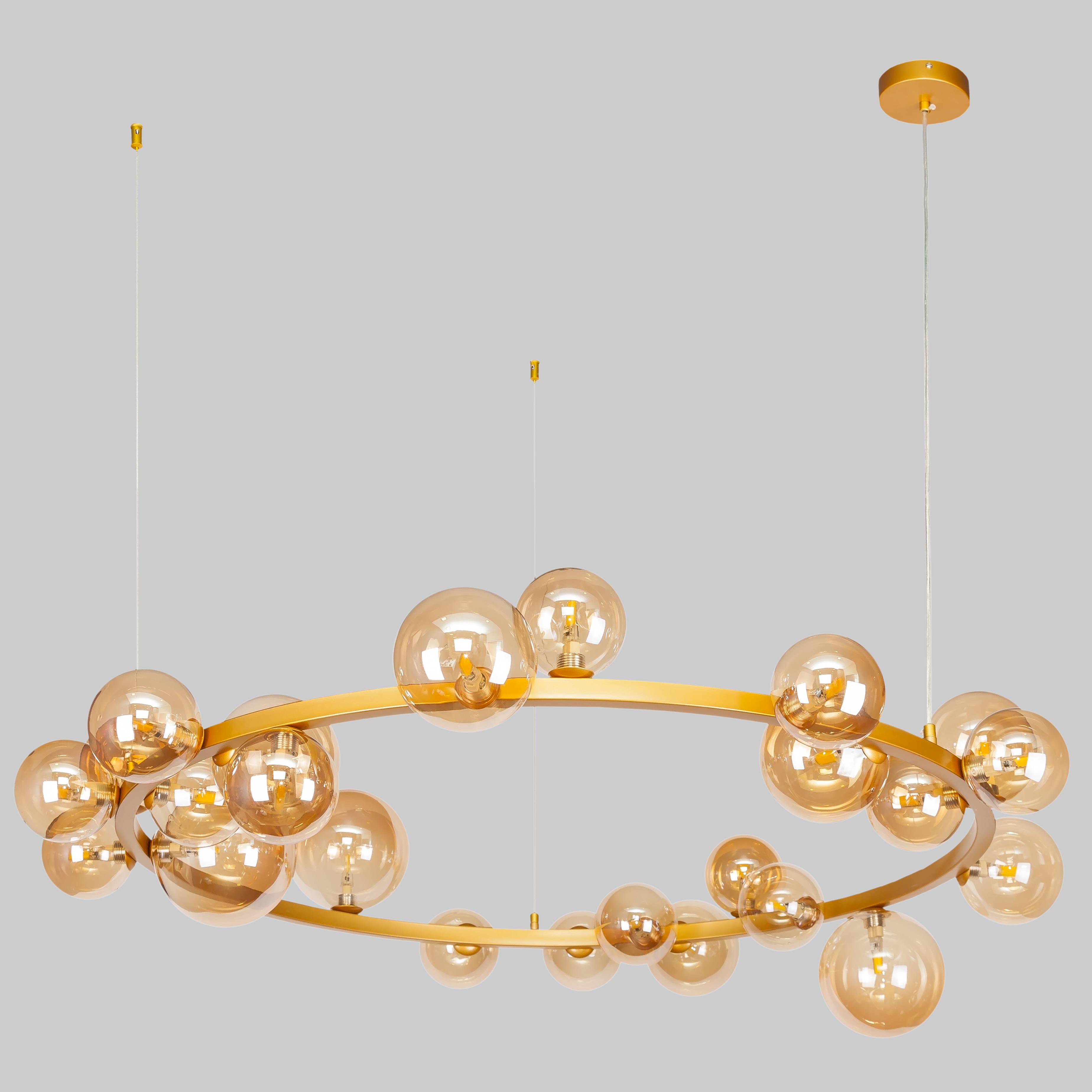 Люстра Bubbles на 24 лампы 115 см Бронзовый (918-LP267-24 DDG+BR)