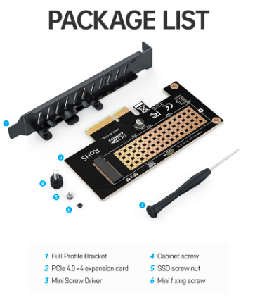 Перехідник Jeyi M.2 NVME на PCIe 4.0 3.0 SSD PCIe 4.0 X4 X8 X16 64 Гбіт/с PCI-E GEN4 GEN3 (2218461366) - фото 5