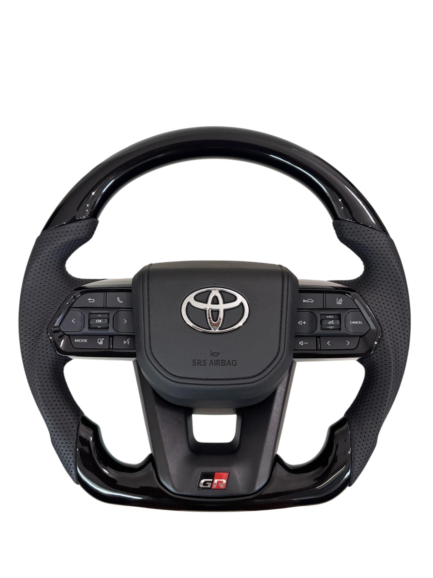 Кермо для Toyota Land Cruiser 200 Prado 150 GR рояльний лак зі скошеним низом Хром (27708039)