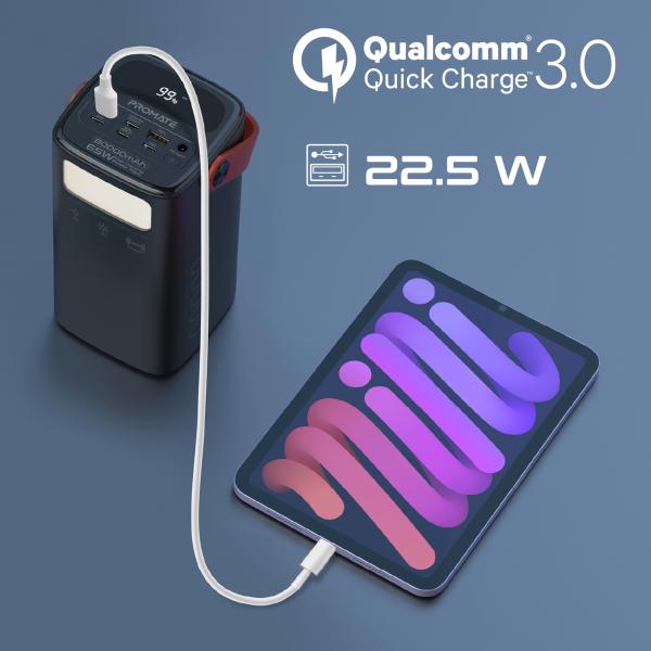 Повербанк Promate PowerMine-80 65W 80000 mAh Black (1607660) - фото 5 Повербанк Promate PowerMine-80 65W 80000 mAh Black (1607660) - фото 5