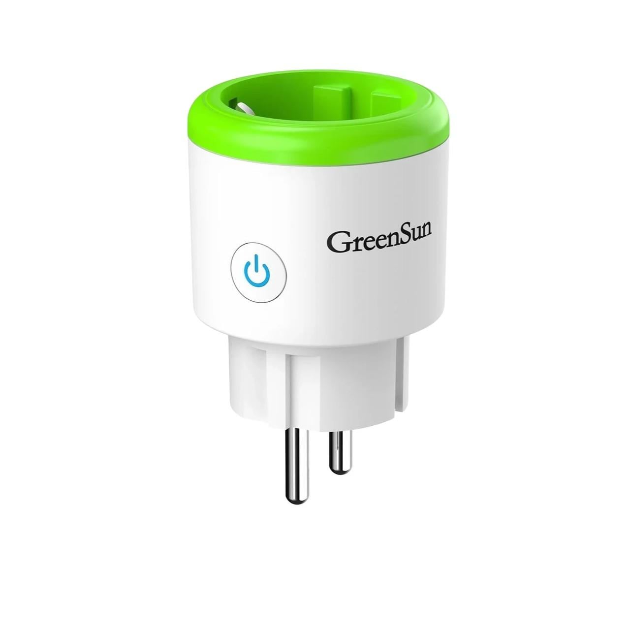 Разумная розетка-счетчик электроэнергии GreenSun WLAN 16A 2,4 GHz двунаправленная для балконной электростанции (3198247110)