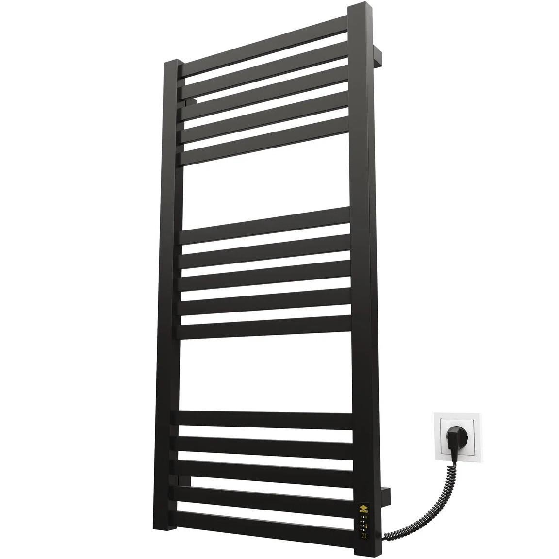 Полотенцесушитель электрический KOSSER Герда ER с таймером 1000х500 мм Черный