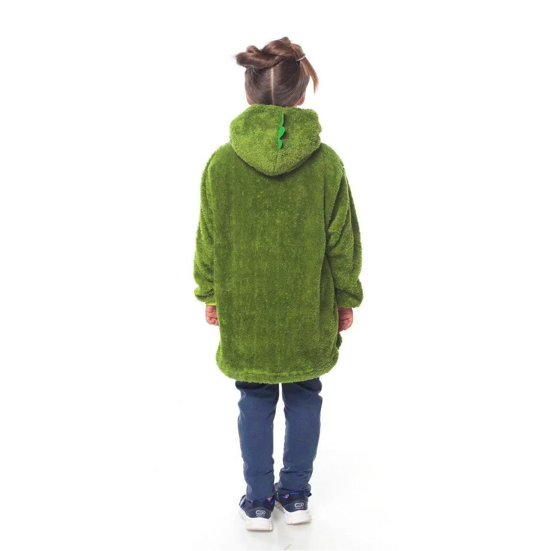 Детский плед худи с капюшоном Huggle Pets Hoodie 2в1 Зеленый дракончик (1009546-Green-1) - фото 7