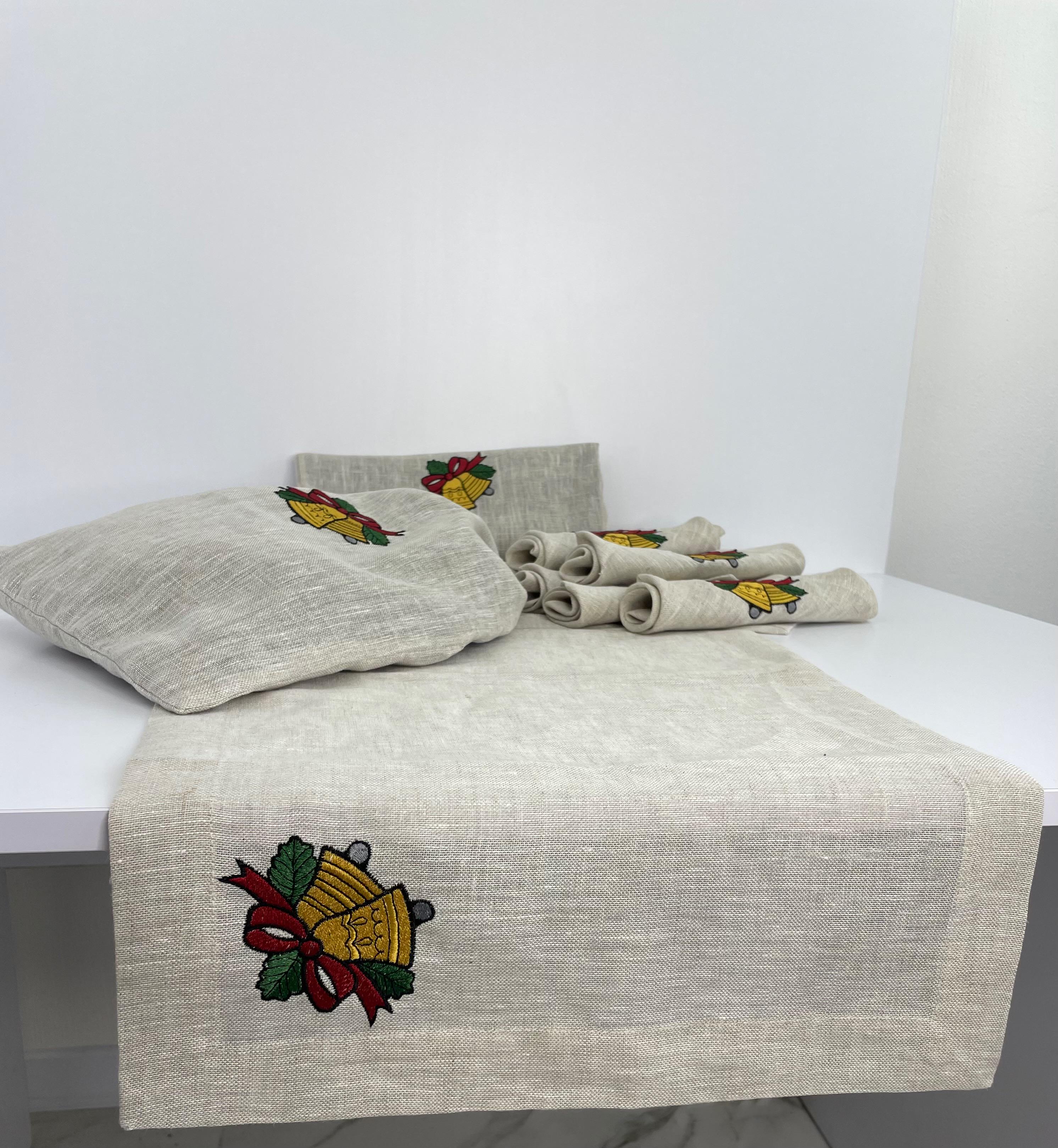 Салфетка с вышивкой Рождественские колокольчики 40х40 см 2шт. (30145356) - фото 2 Салфетка с вышивкой Рождественские колокольчики 40х40 см 2шт. (30145356) - фото 2