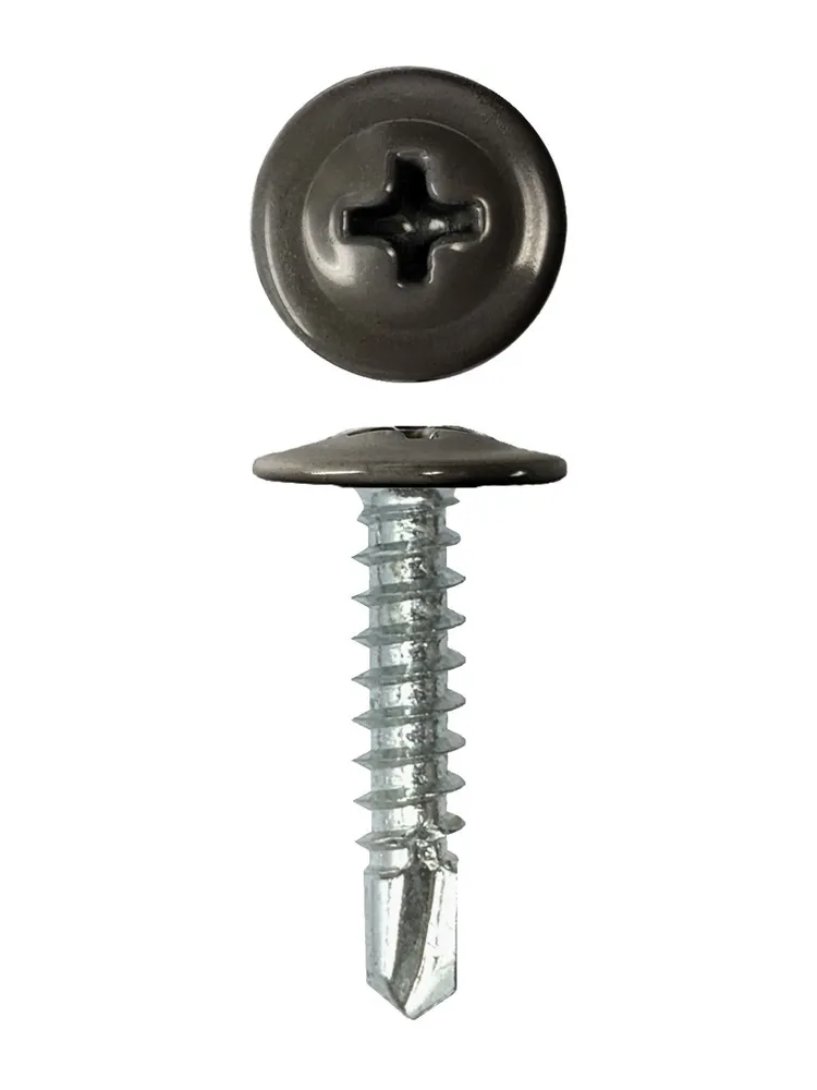 Саморез SIMBUD прессшайба 19 с буром 1000 шт. RAL7024 (8745756)